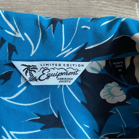 Equipment Hawaiian shirts 100% Silk Amaia silk long sleeve button up blouse Med - Picture 12 of 15